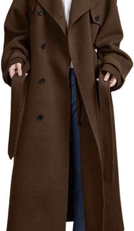 Double Breasted Midi Wool Coat