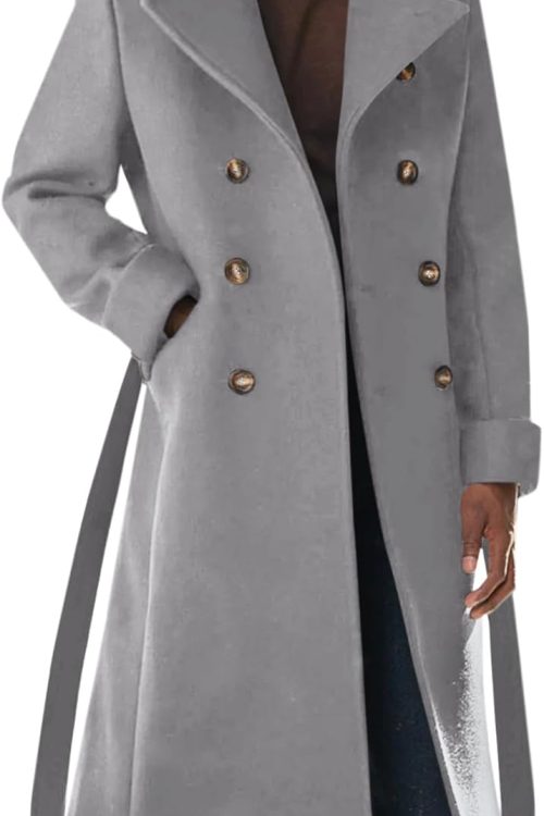 Belted Quilted Winter Overcoat