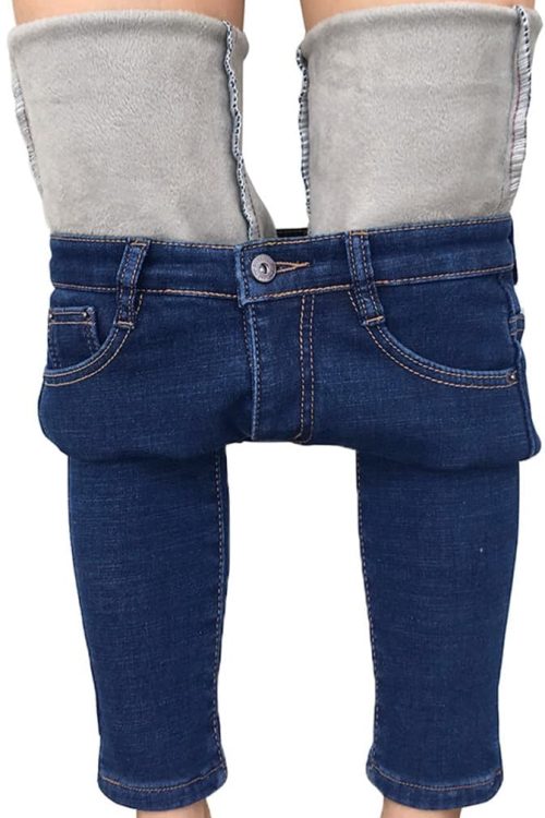 Warm Sherpa Lined Denim Jeggings