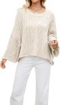 Cable Knit O Neck Pullover Sweater
