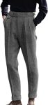 Tweed Wool Blend Dress Pants