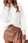 Soft Knitted Pullover with Ribbed Hems