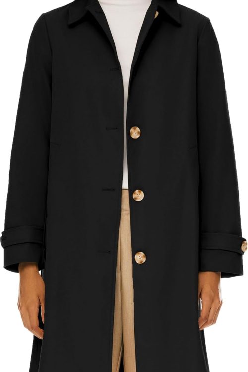 Single Breasted Lapel Trench Coat
