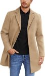 Plaid Slim Fit Wool Overcoat
