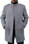 Stand Collar Double Breasted Peacoat