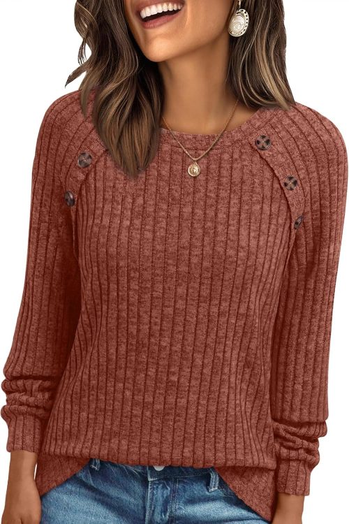 Mock Neck Drop Shoulder Knit Sweater