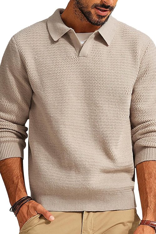 Quarter Zip Slim Fit Knit Sweater