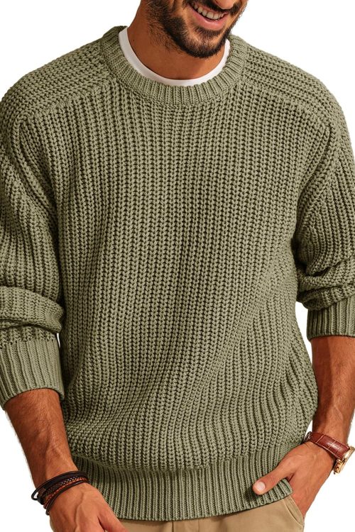 V Neck Knit Pullover Sweater